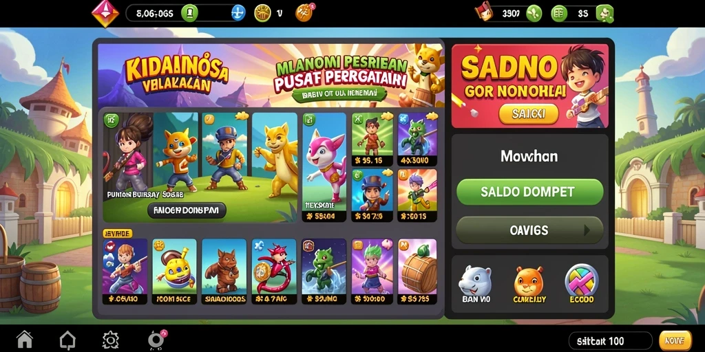 Tangkapan layar menunjukkan karakter utama dalam aksi.