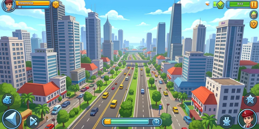 Tampilan awal game yang menarik dan mudah dinavigasi.