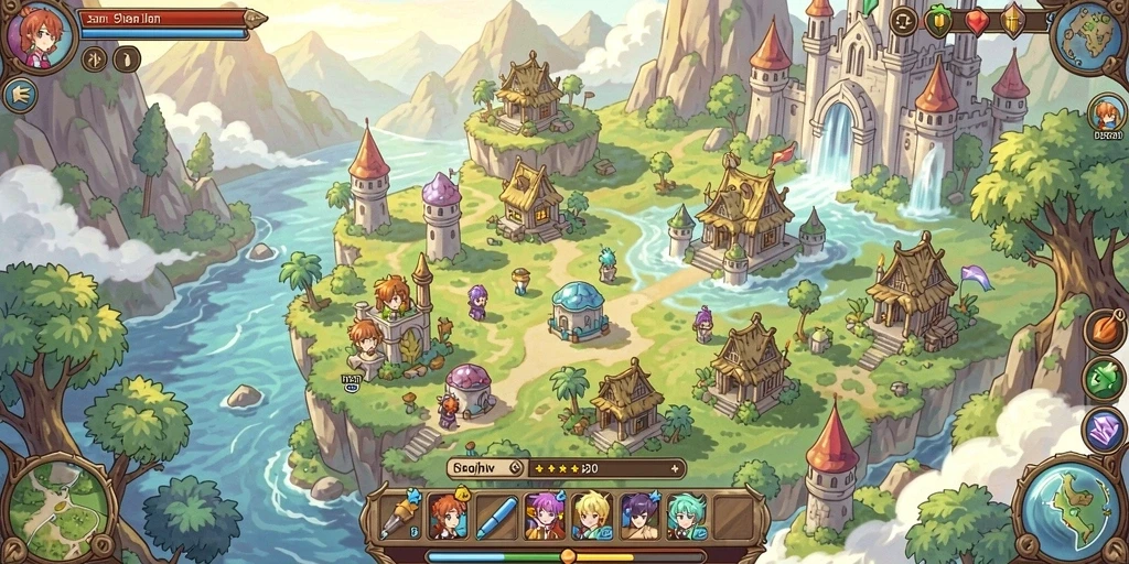 Tampilan awal game dengan karakter menarik.