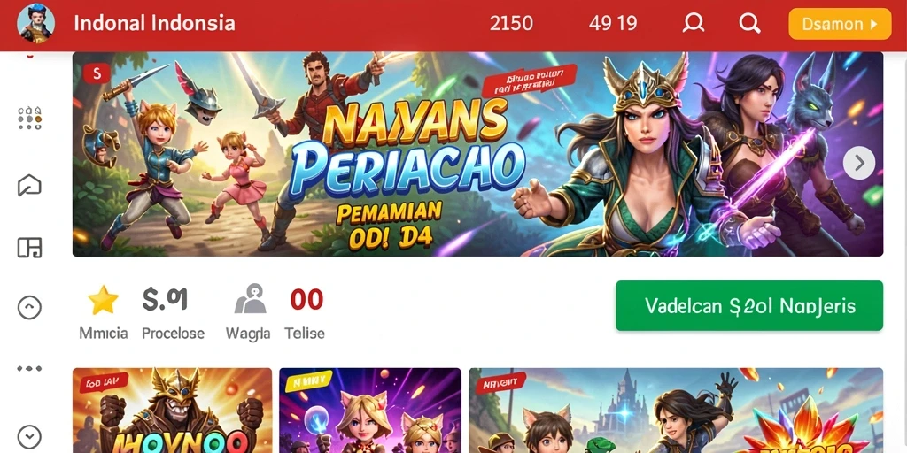 Tampilan antarmuka utama yang menarik.