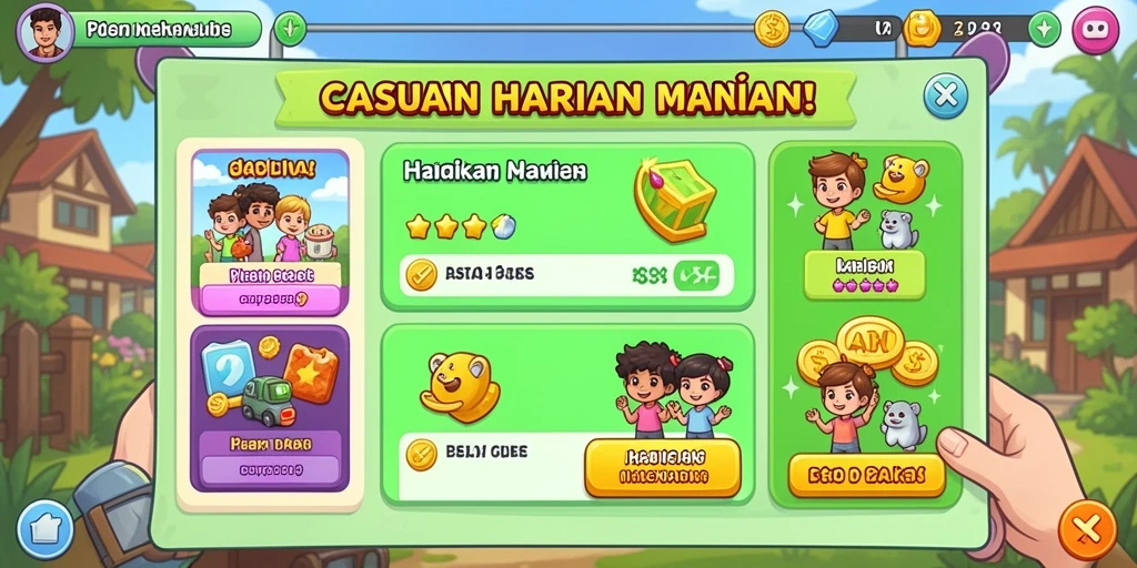 Tampilan awal yang menarik dengan berbagai tema slot.